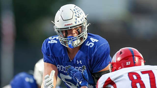 Bishop Miege Kansas at Rockhurst Missouri football 9-22-23 David Smith 23714